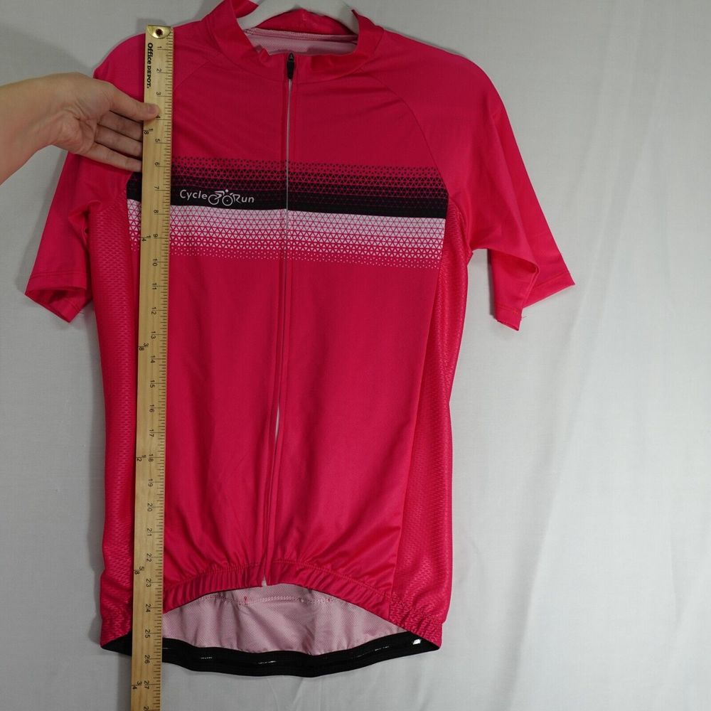 Cycle-Run Jersey Shirt Women Large Neon Pink Cycling Biking Bicycle Reflective - Picture 5 of 16